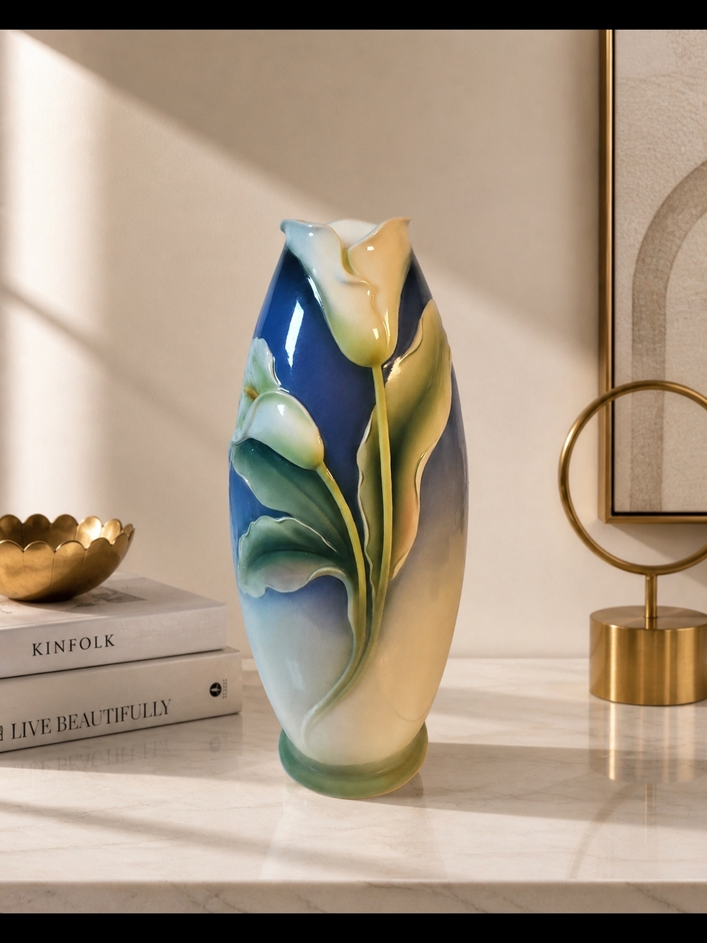 Franz Collection Serenity Calla Lilies Sculptured Porc